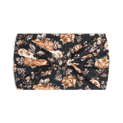 Multi-flowers printed 2-way bandanna hair band