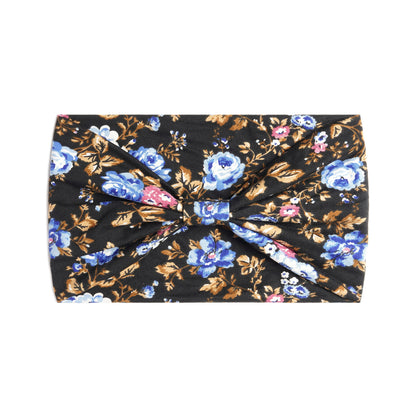 Multi-flowers printed 2-way bandanna hair band