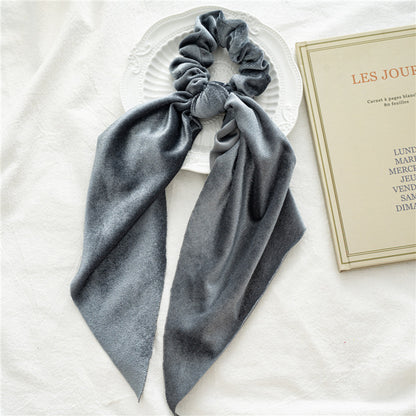 Velvet scrunchies with scarf