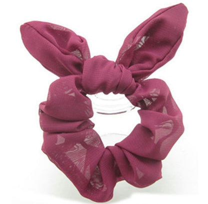 Plain chiffon scrunchies with twist bow