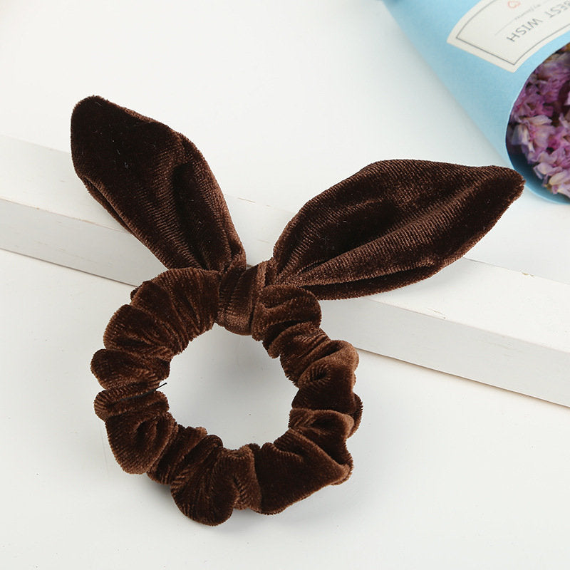 Velvet scrunchies with twist bow