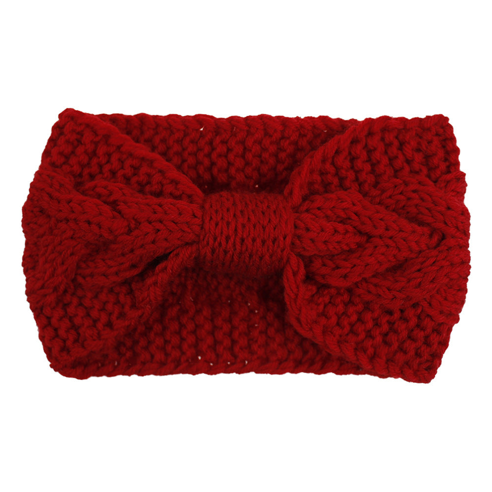 Braids patterned knotted crochet headband