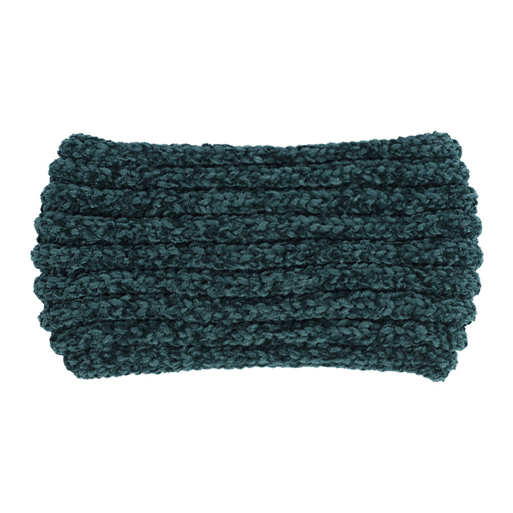 Chenille velvet twist front crochet headband