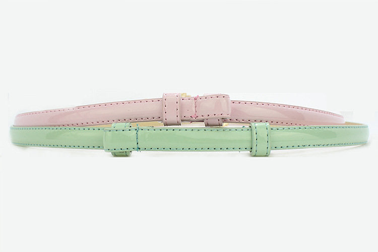 Daisy flowers buckle leather belt