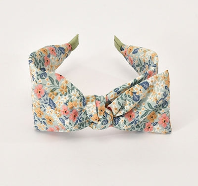 Floral headband with bow