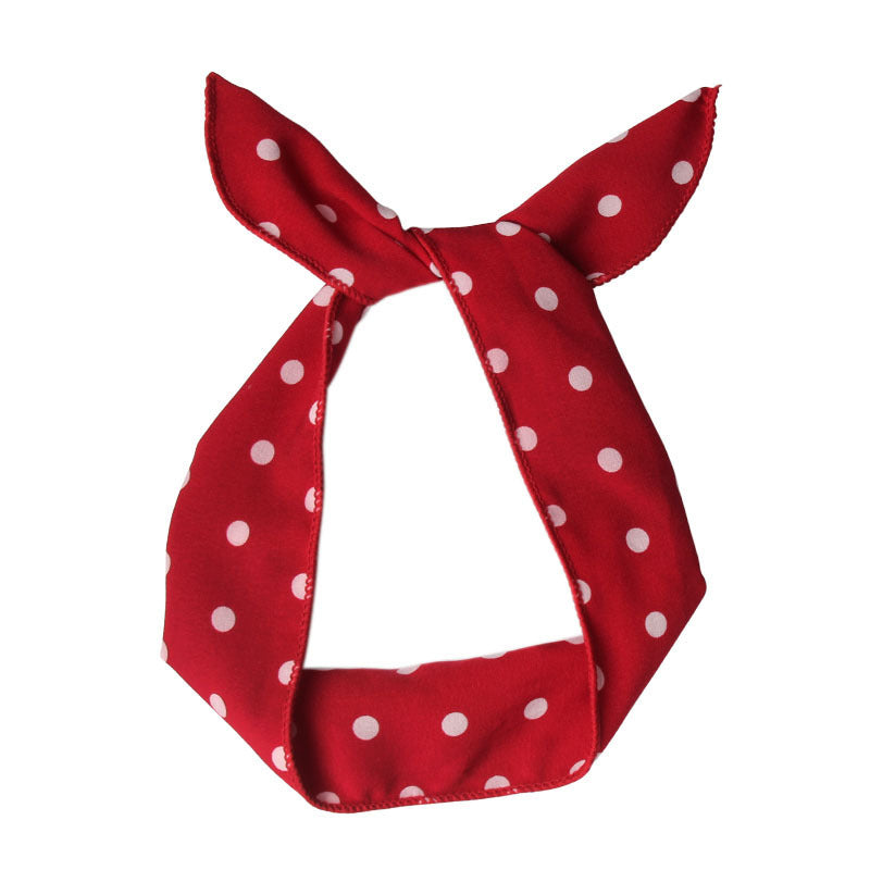 Polka dots twist hair scarf