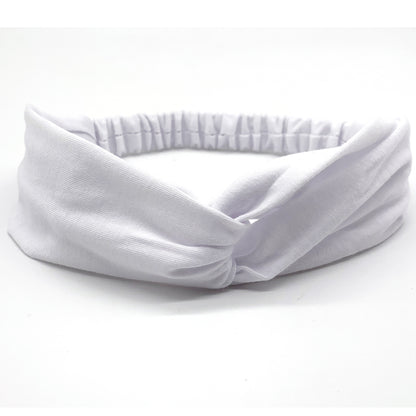 Twist front cotton elastic headband