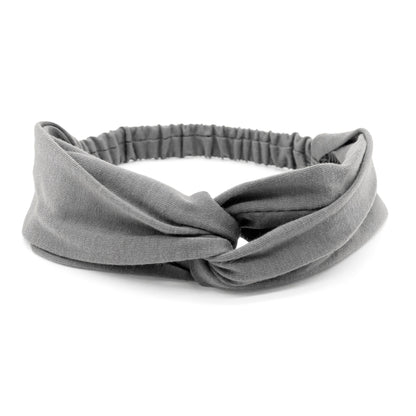 Twist front cotton elastic headband
