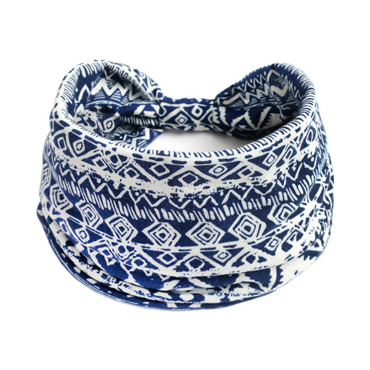 Bohemian style printed 2-way bandanna hair band