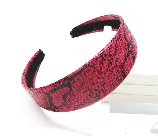 Snake skin design wide headband