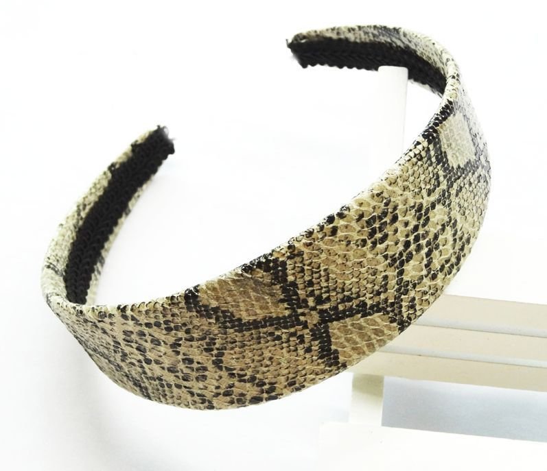 Snake skin design wide headband