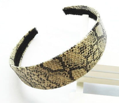 Snake skin design wide headband