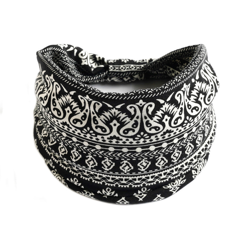 Ethnic style 2-way bandanna hair band