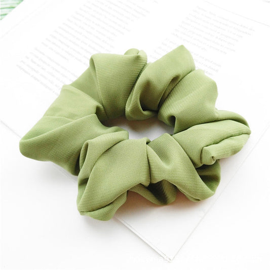 Macaroon chiffon plain scrunchies