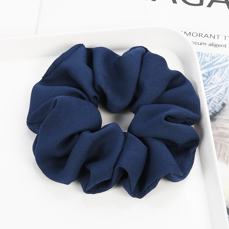 Plain chiffon scrunchies