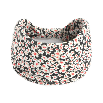 Daisy flowers print 2-way bandanna hair band