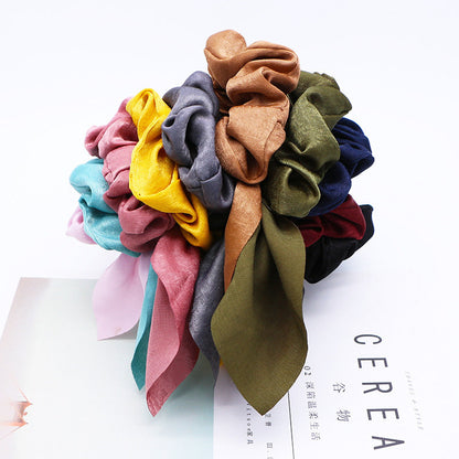 Premium satin ribbon bow scrunchies - 20 pieces
