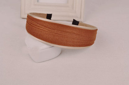 4cm-wide satin & chiffon layered headband