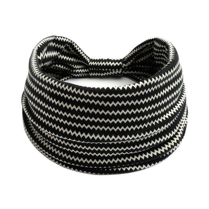 Wavy strips print 2-way bandanna hair band