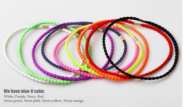 Neon thin elastic headband