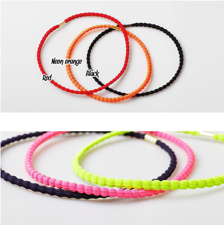 Neon thin elastic headband