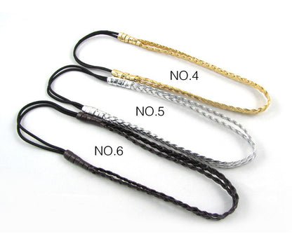 Double-wrap braided elastic head band