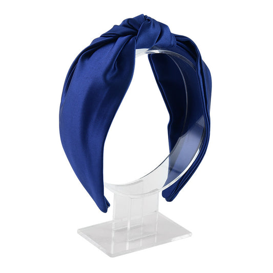 Glossy satin knotted headband