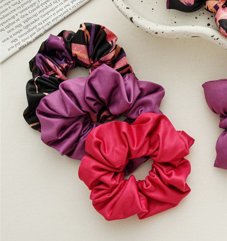 3-pack scrunchies in Pink Purple